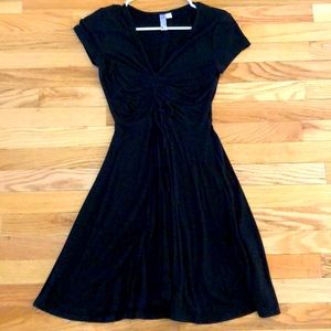 XS black jersey knit dress